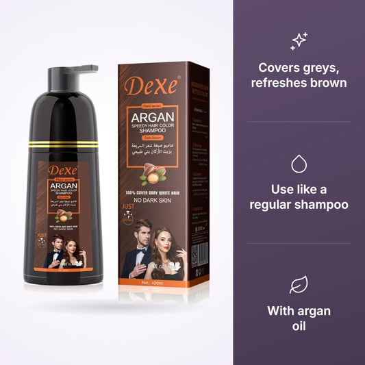 Dexe Dark Brown Hair Shampoo 400ml – key benefits