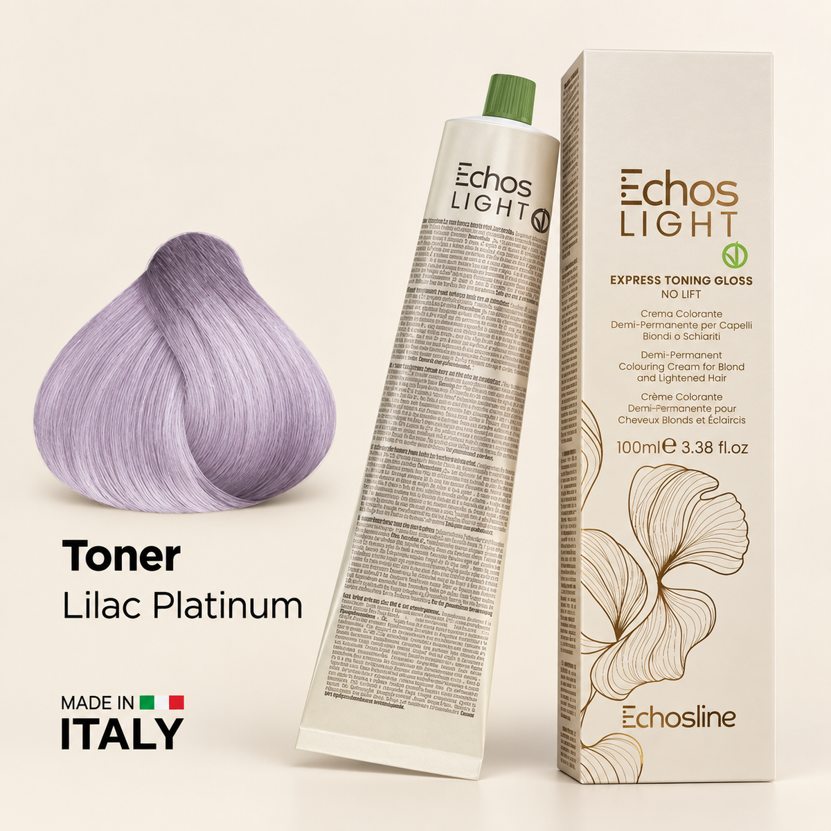 Echos Color Vegan Light Toning Gloss Lilac — close-up product detail