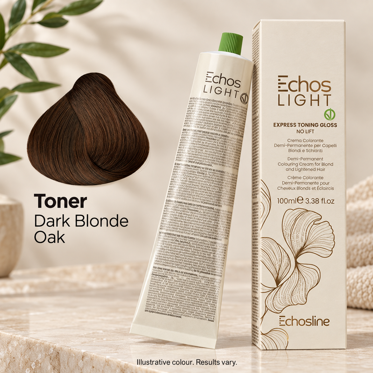 Echos Color Vegan Light Toning Gloss Oak — close-up product detail