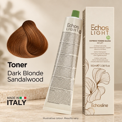 Echos Color Vegan Light Toning Gloss Sandalwood — close-up product detail