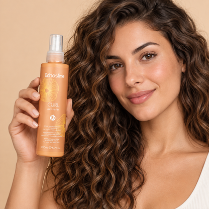 Echosline Curl Activator — model and salon context