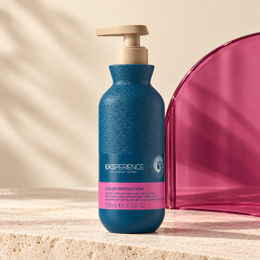 Eksperience colour intensifying conditioner in a studio setting