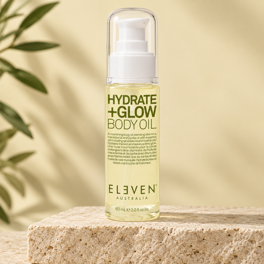 ELEVEN Australia Hydrate + Glow Body Oil 60ml — studio product photograph