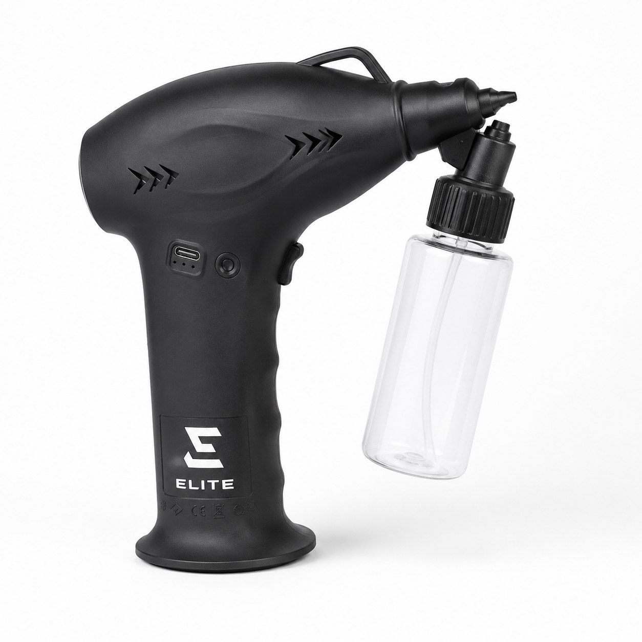 Elite ELT-007 cordless airbrush spray gun with separate clear bottle