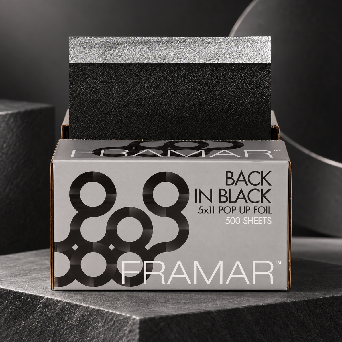 Framar Pop Up Foil Back in Black — studio product photograph