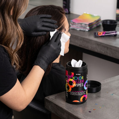 Framar Kolor Killer Wipes - 100 Pack in use