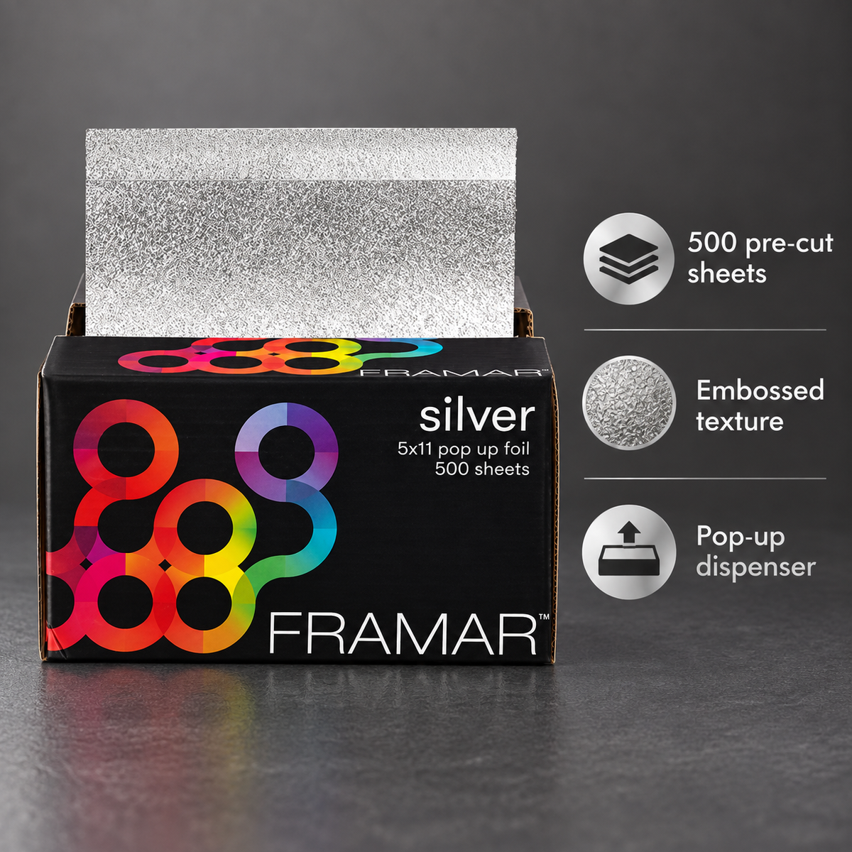 Framar Pop Up Foil Star Struck Silver — product benefits