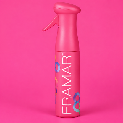 Framar Myst Assist Spray Bottle Pink — close-up product detail