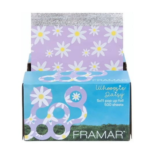 Framar Whoopsie Daisy Pop Up Foil dispenser box, 500 pre-cut sheets