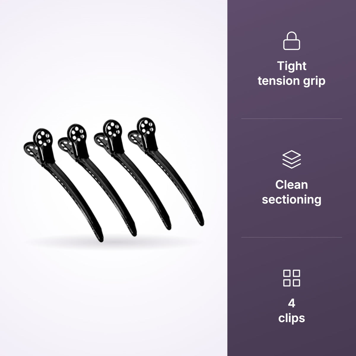 Framar Tight Tension Hair Clips - Black 4 Pack key benefits