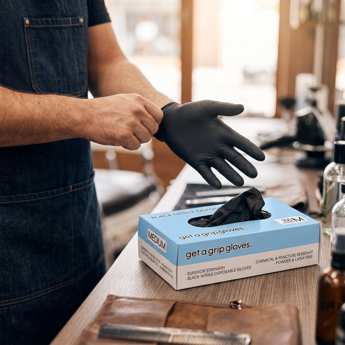 Get a Grip Gloves - Black Nitrile Gloves (100pcs) by Get a Grip - additional view 4