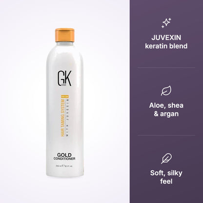 GK Hair Gold Conditioner 250ml benefits graphic
