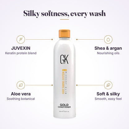 GK Hair Gold Conditioner 250ml features graphic