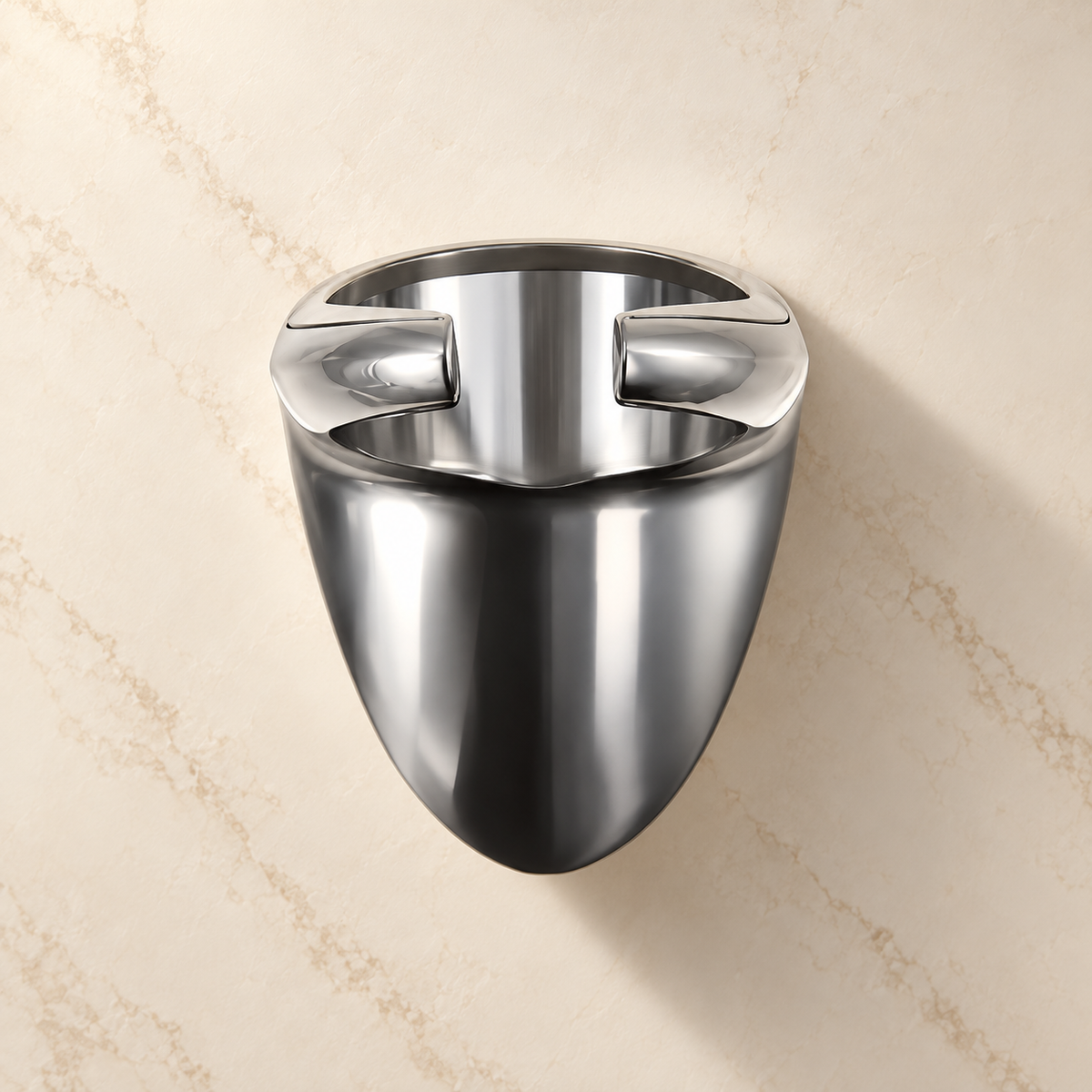 Glammar Silver Dryer Holder — studio product photograph