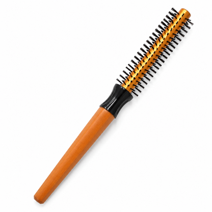 Gold Round Hair Brush 13mm with wooden handle