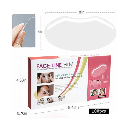 EBANKU Face Line Film 100-sheet box with clear 8 × 4-inch film dimensions
