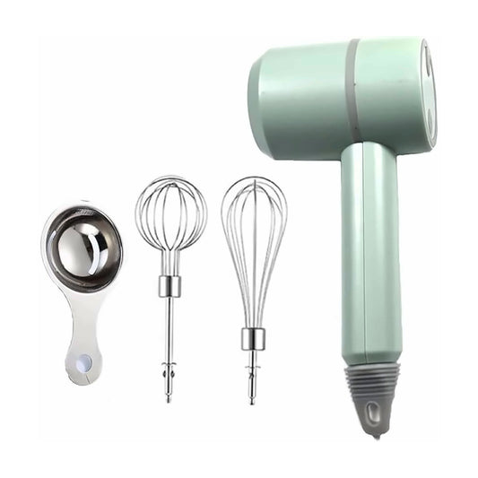 Green Portable Electric Cordless Handheld Mixer
