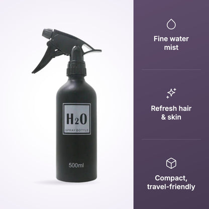 H2O Water Spray Bottle key benefits infographic