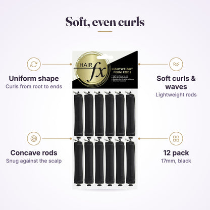 Hair FX perm rods: soft, even curls graphic