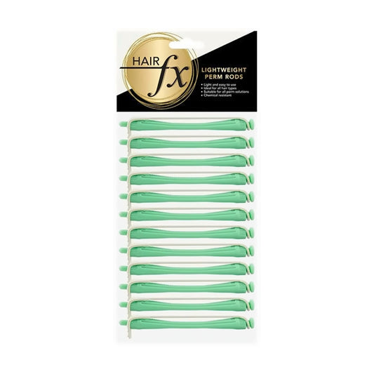 Hair FX Lightweight Perm Rods 12pk Green - MV hair and beauty