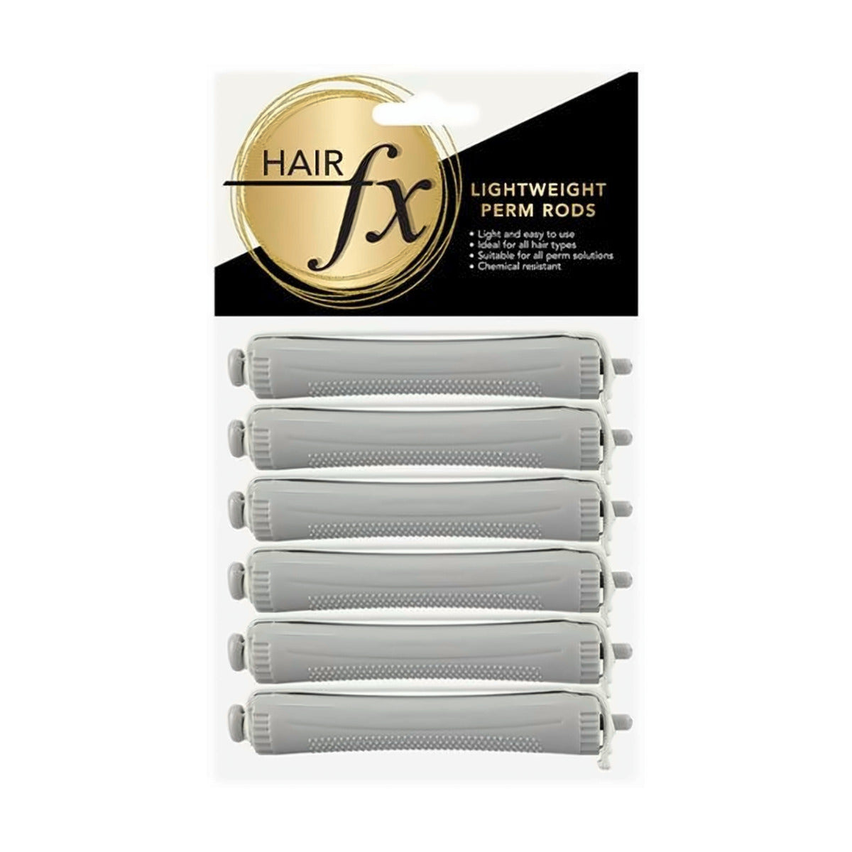 Hair FX Lightweight Perm Rods 6pk Grey - MV hair and beauty