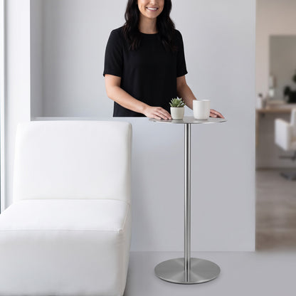 Indus Stainless Steel Tall Side Table Chrome, view 6
