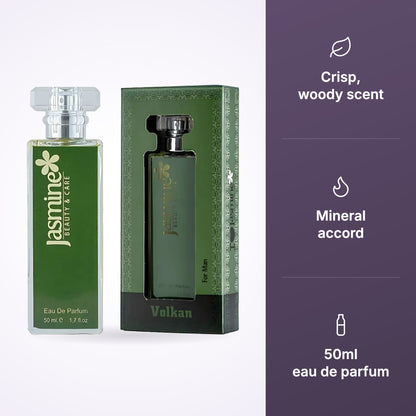 Jasmine Eau De Parfum Volkan 50ml benefits graphic