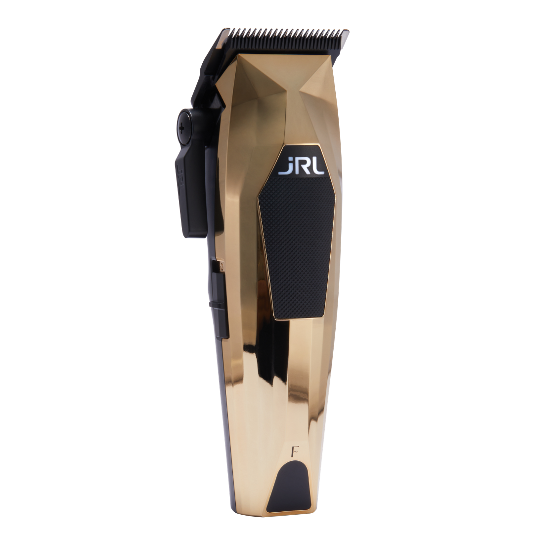 JRL 3000C Gold Limited Edition fade clipper showing the gold finish and adjustment lever