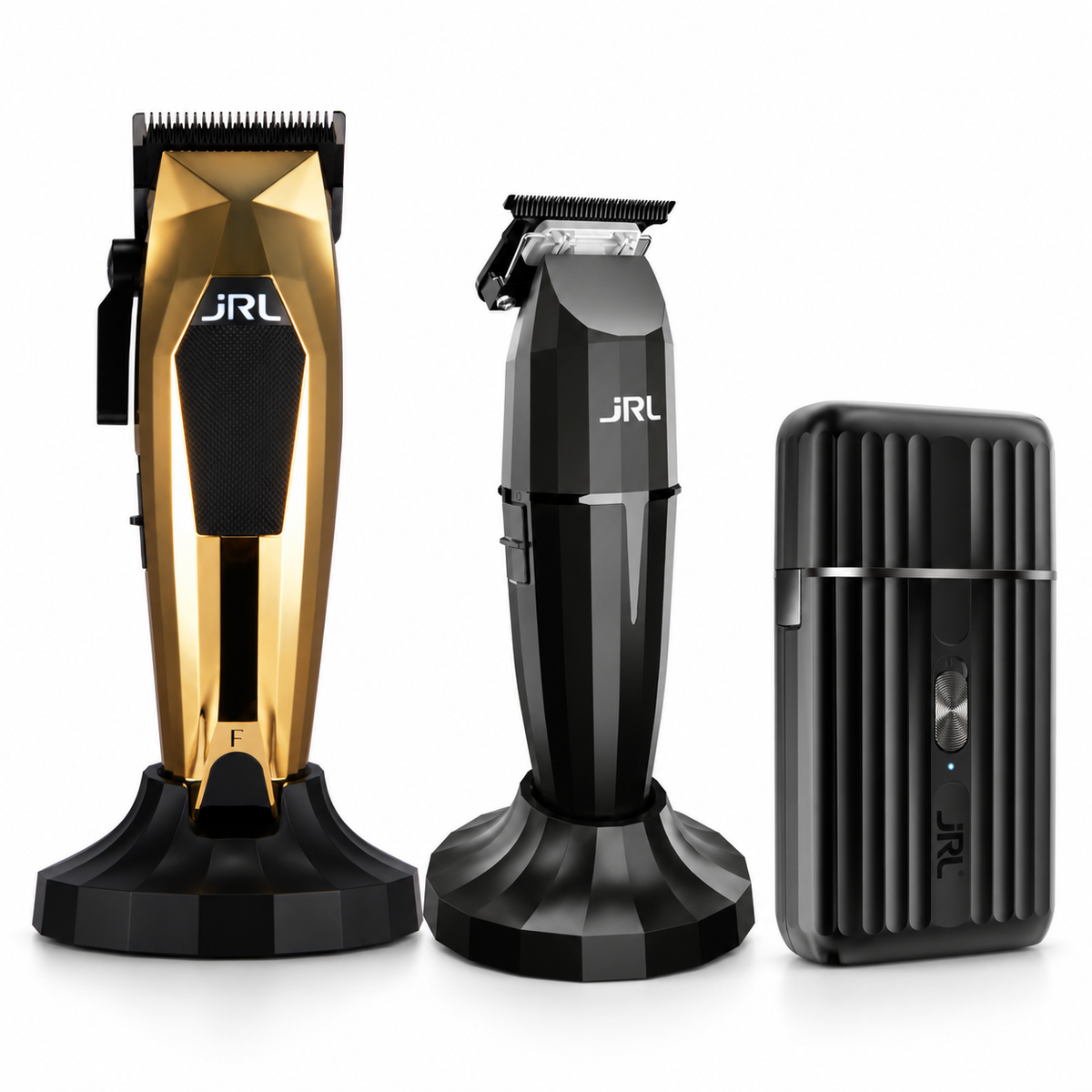 JRL 3000C Gold Clipper, Onyx Trimmer & Shaver Trio – all included bundle products