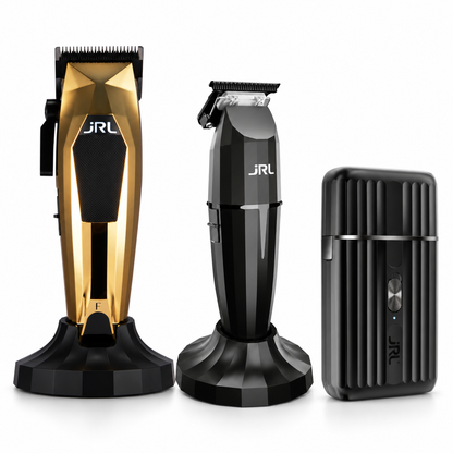 JRL 3000C Gold Clipper, Onyx Trimmer & Shaver Trio – all included bundle products