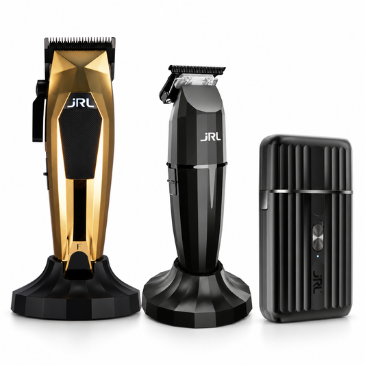 JRL 3000C Gold Clipper, Onyx Trimmer & Shaver Trio – all included bundle products