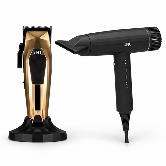 JRL 3000C Gold Clipper & Forte Pro Dryer Duo – all included bundle products