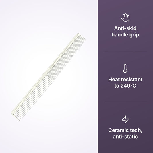 JRL Cutting Comb 9.3" - White J307