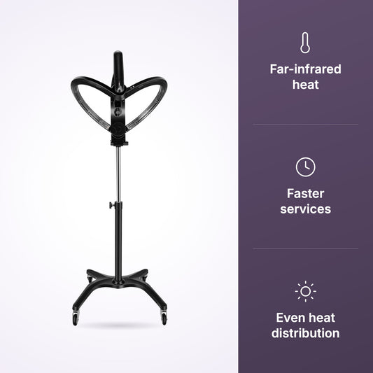 JRL Halo Hair Processor – Professional Hair Steamer Machine for Salon Treatments key benefits infographic