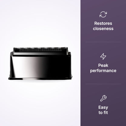 JRL Onyx SF Pro Foil Shaver Replacement Head & Blades key benefits infographic