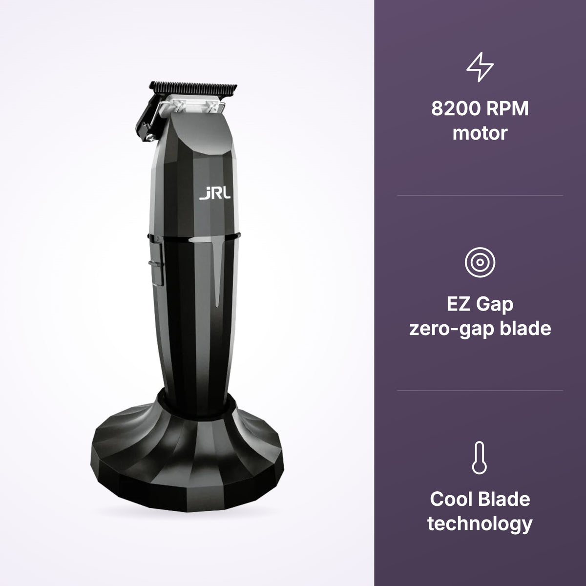 JRL Onyx Trimmer - Black key benefits infographic