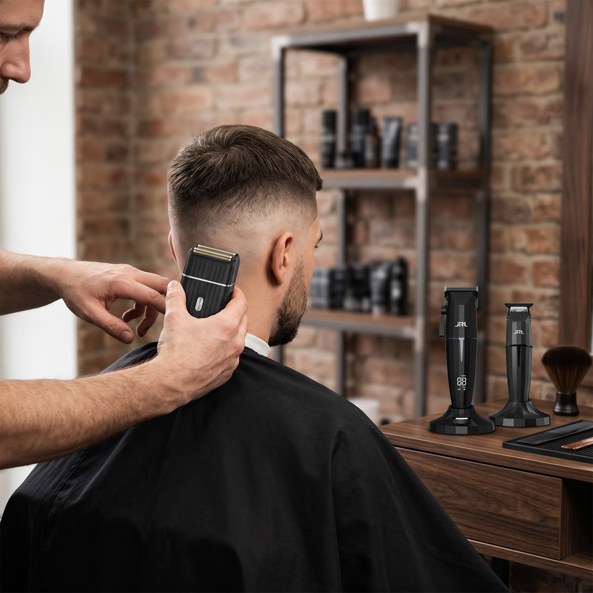 JRL Onyx Trio Pack Black – Clipper Trimmer Shaver Combo Kit in use
