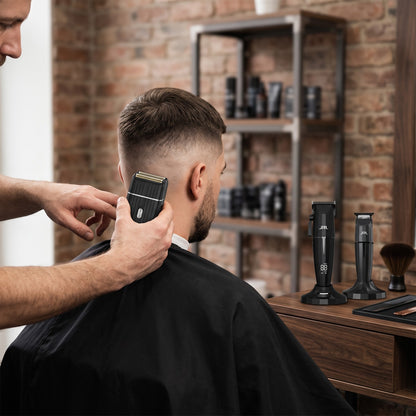 JRL Onyx Trio Pack Black – Clipper Trimmer Shaver Combo Kit in use