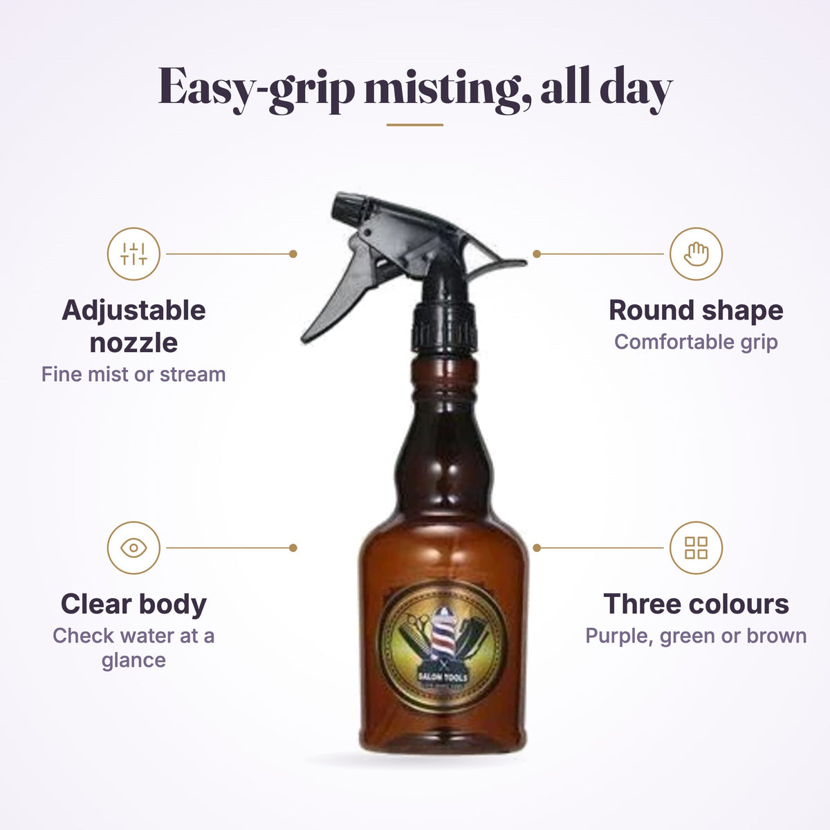 MV Round Water Spray Bottle 500ml, view 5