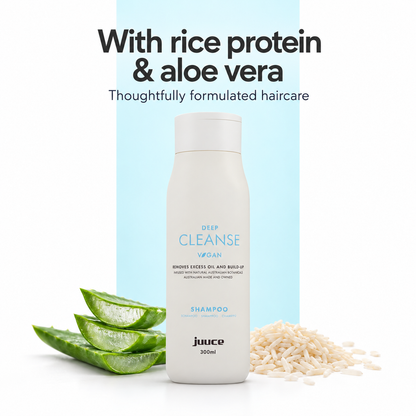 JUUCE Deep Cleanse Shampoo 300ml with rice protein and aloe vera
