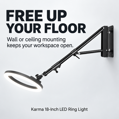 FREE UP YOUR FLOOR. Wall or ceiling mounting keeps your workspace open.
