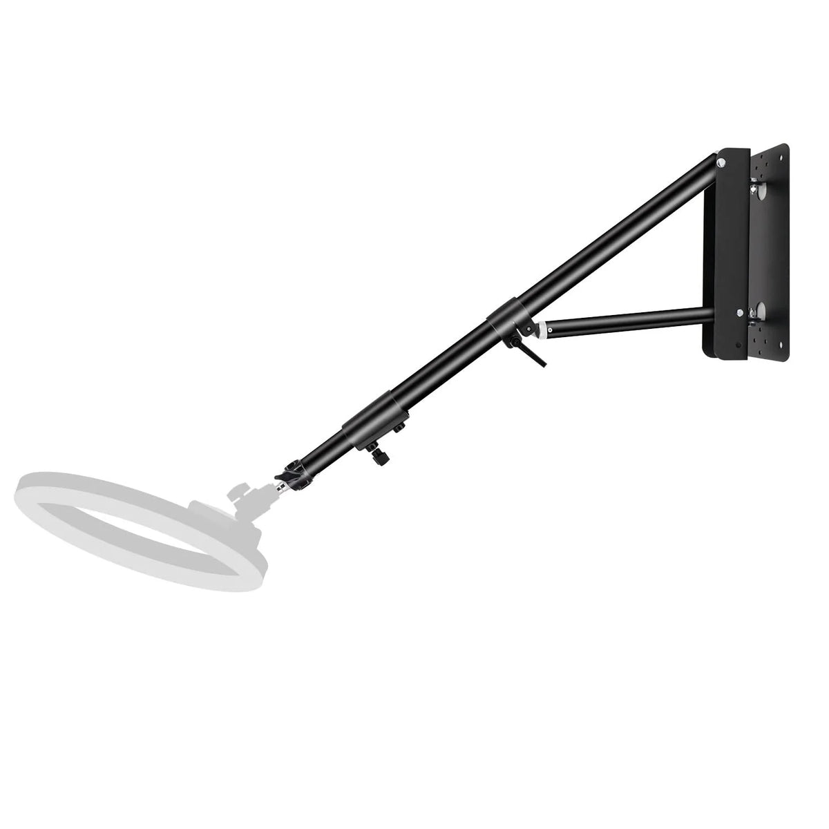 Karma black adjustable wall or ceiling mount with ring light outline