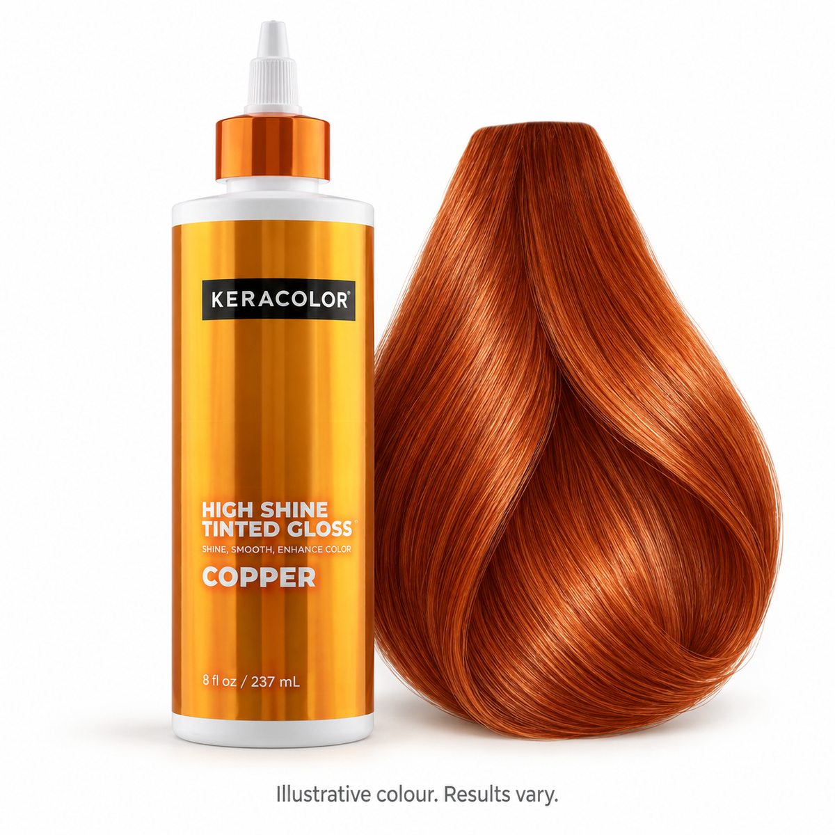 Keracolor High Shine Tinted Gloss Copper — close-up product detail