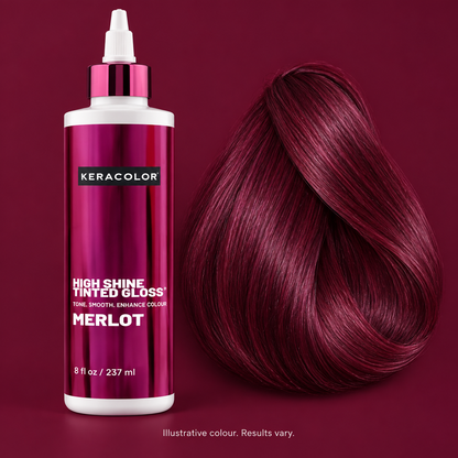 Keracolor High Shine Tinted Gloss Merlot — close-up product detail