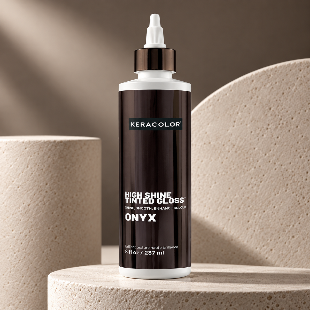 Keracolor High Shine Tinted Gloss Onyx — studio product photograph