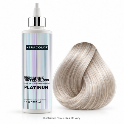 Keracolor High Shine Tinted Gloss Platinum — close-up product detail