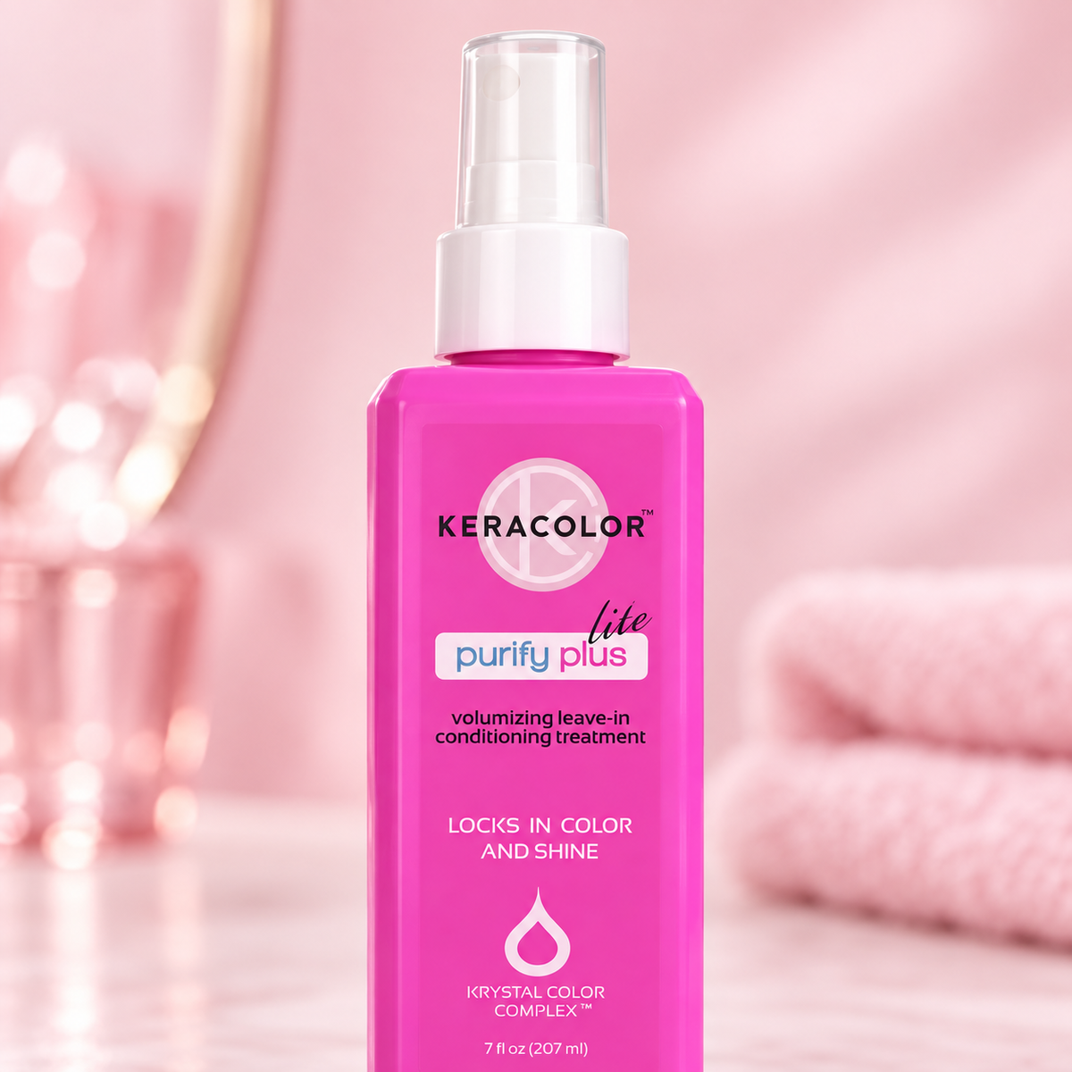 Keracolor Purify Plus Lite 207ml packaging detail.
