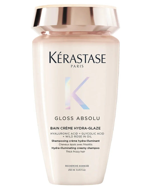 Kérastase Gloss Absolu Bain Crème Hydra-Glaze 250ml creamy shampoo bottle, front view