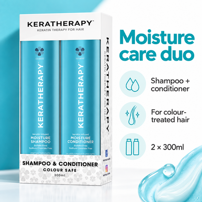 Keratherapy Moisture Shampoo & Conditioner Duo 300ml — key product benefits