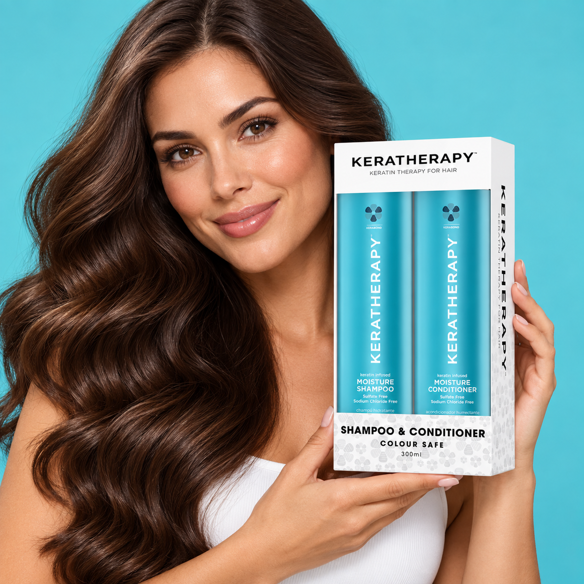 Keratherapy Moisture Shampoo & Conditioner Duo 300ml — model or professional use scene
